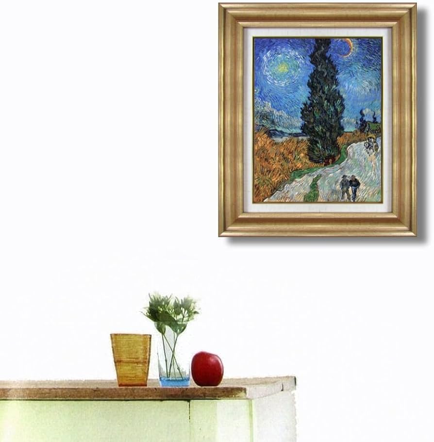 Amazon.co.jp: ゴッホ 糸杉 F6号 複製画 風景画 世界の名画 樹木