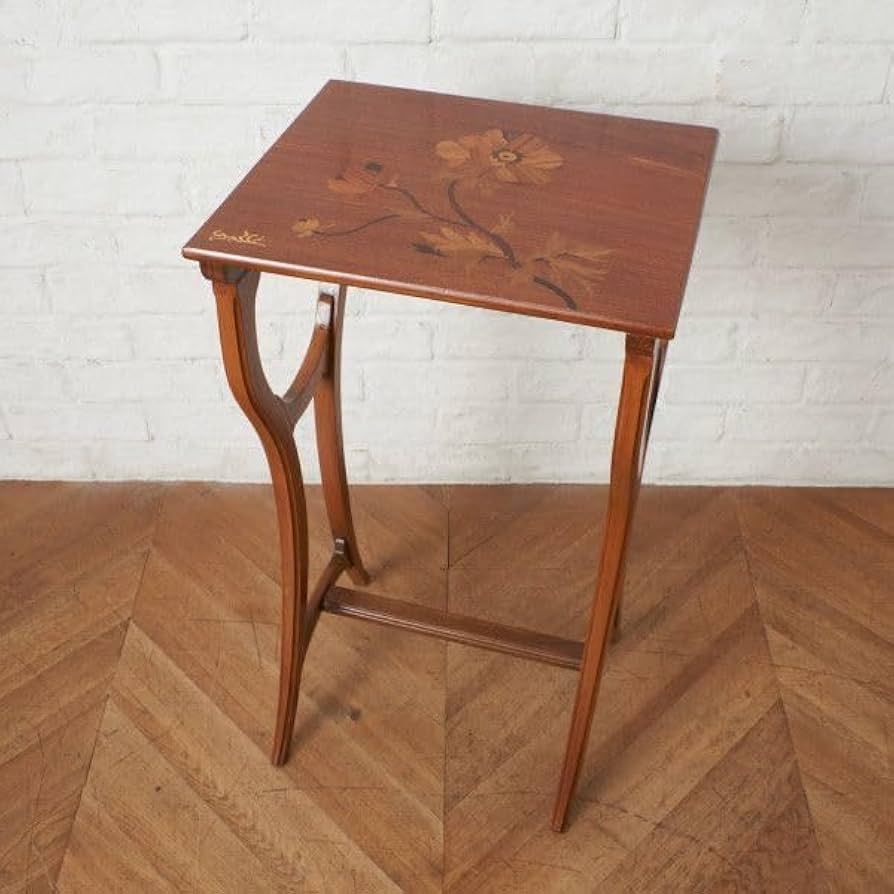 Amazon.co.jp: IZ76847Fエミールガレ 象嵌 サイドテーブル マホガニー