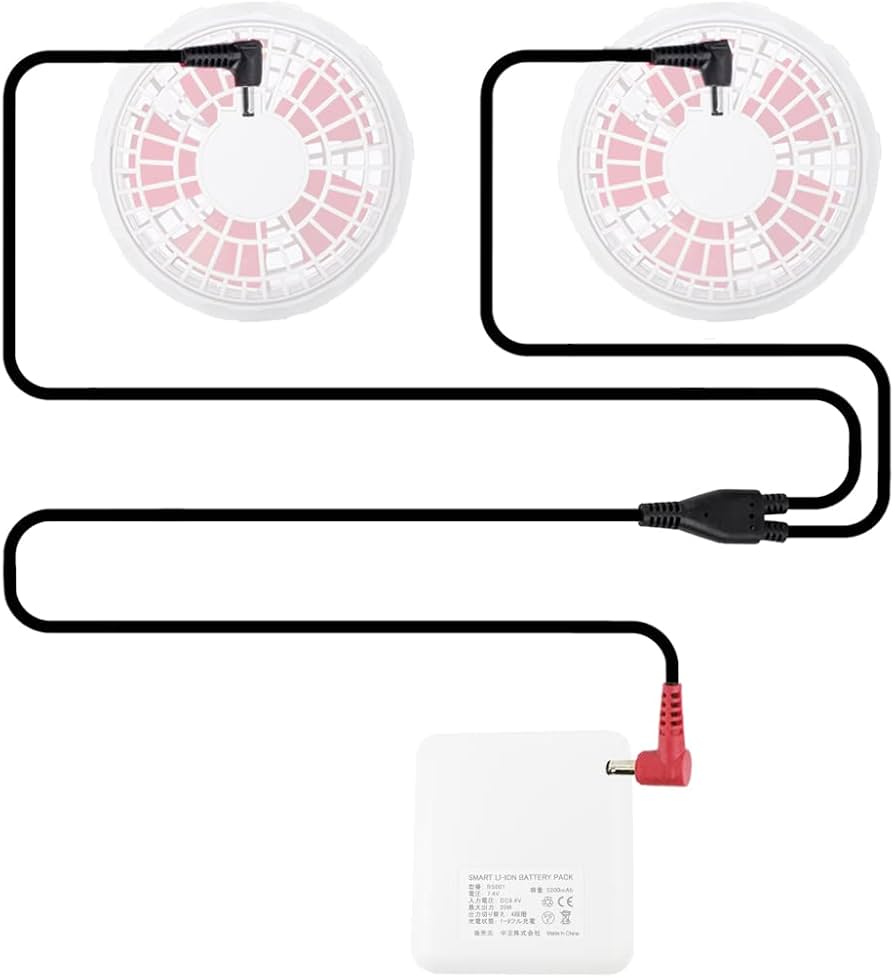 Amazon.co.jp: 空調作業服ファンケーブル DC to DC 作業服バッテリー