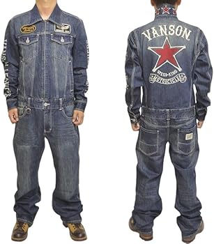 Amazon.co.jp: [バンソン] 当店別注 ABV-2304 デニム オールインワン