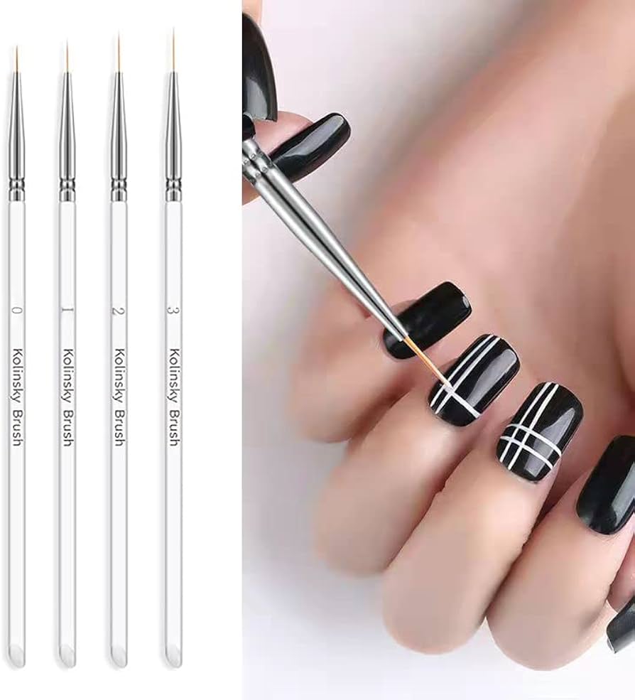 Amazon | ネールアートペン 極細 4本セット ネイル筆 ライナーブラシ