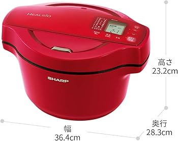 Amazon.co.jp: シャープ ヘルシオ ホットクック 1.6L 無水鍋 レッド KN