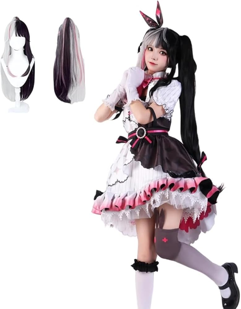 Amazon.co.jp: [ZHUANG] 即纳夜見れな コスプレ衣装 【ウィッグ追加