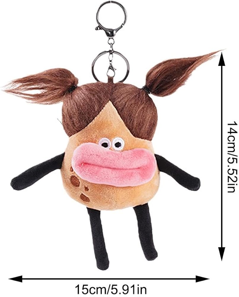 Amazon.co.jp: [LOQDNGN] 面白いポテト人形 キーホルダー 髪を揚げた