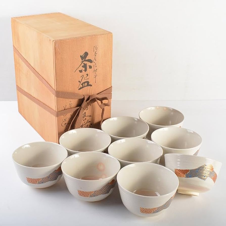 Amazon | 京焼 原平窯 加藤昌山造 御本手結熨斗 数茶碗 九客 共箱 V