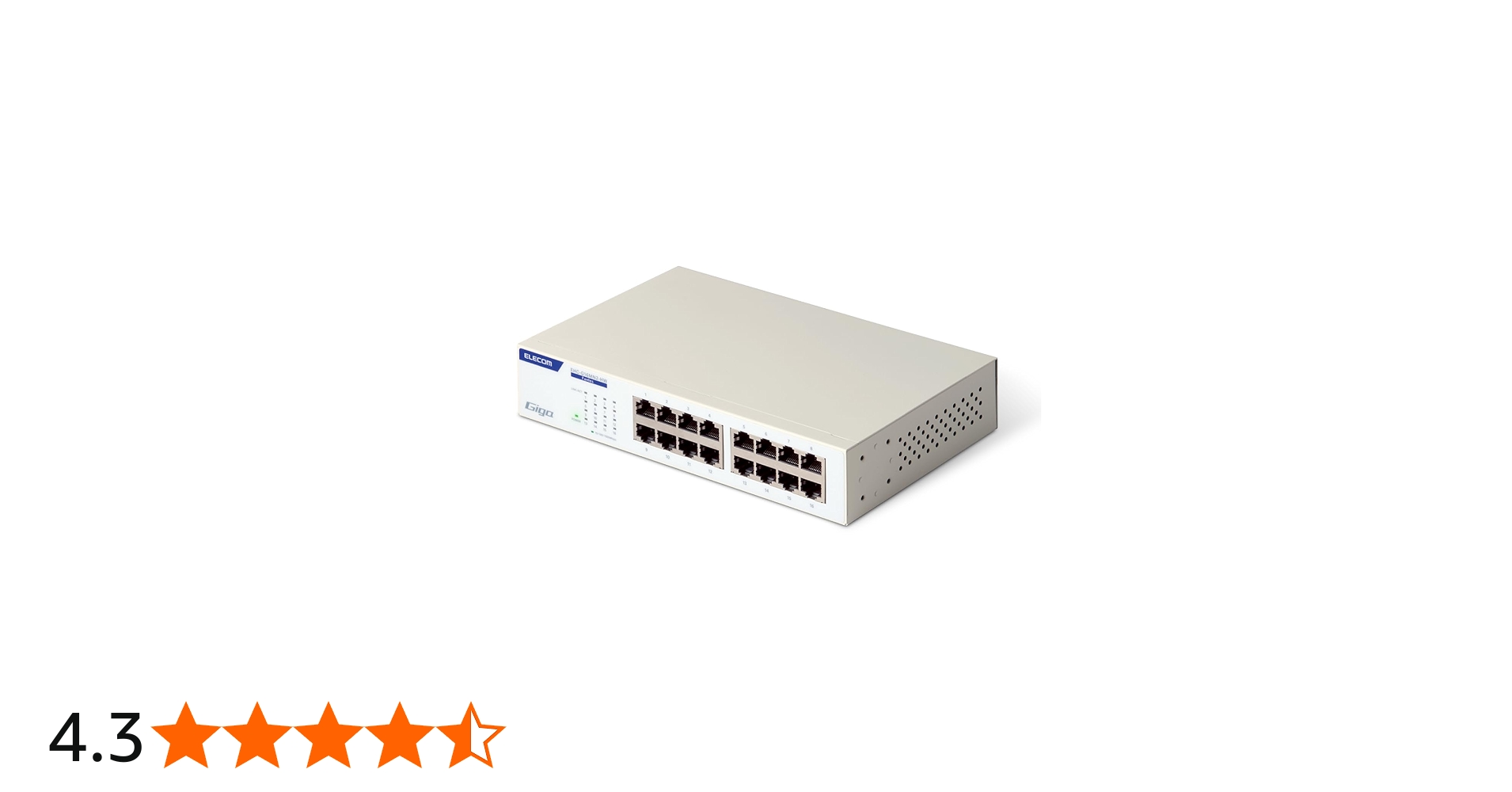 Amazon | エレコム スイッチングハブ ギガビット 16ポート 電源内蔵