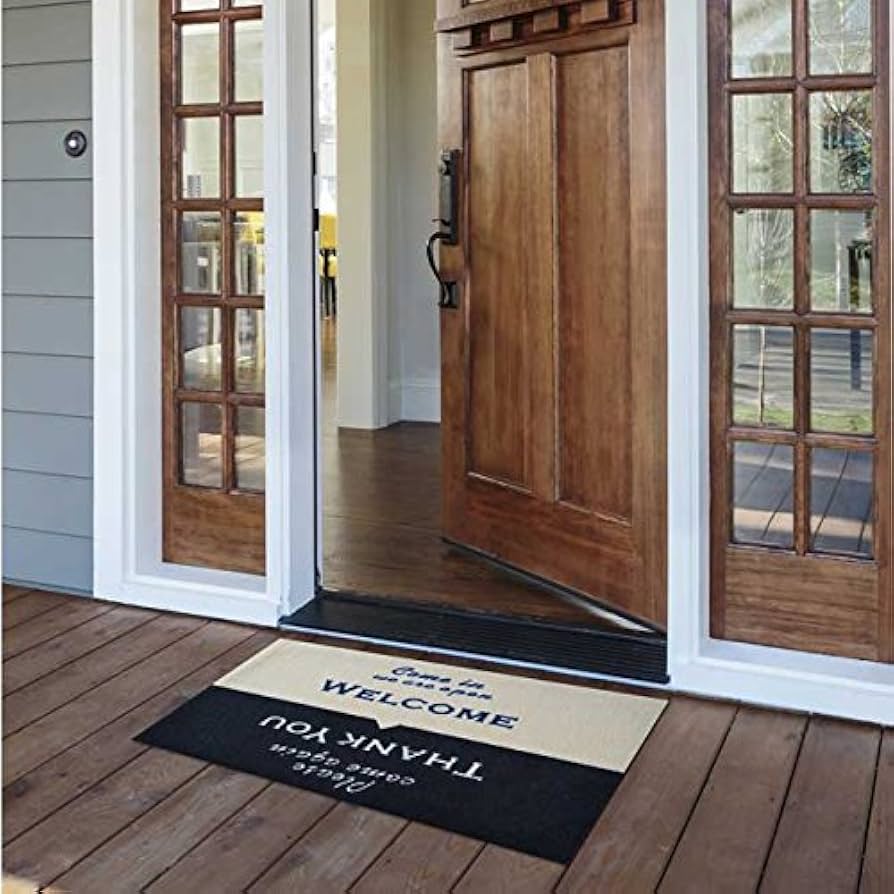 Amazon｜WELCOME MAT 60 x 90 cm 5デザイン (THANK YOU WELCOME)｜玄関
