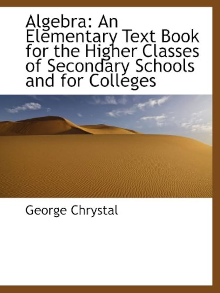 Amazon.co.jp: Algebra: An Elementary Text Book for the Higher