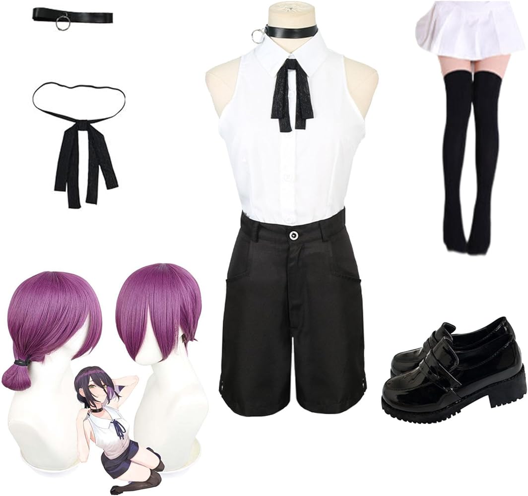 Amazon.co.jp: [PPluna] レゼ コスプレ 衣装 セット ウィッグ 靴 追加