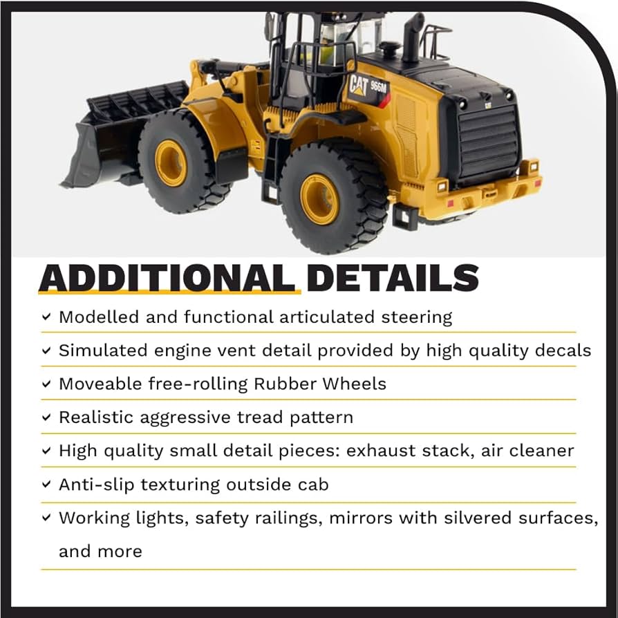 Amazon.com: Diecast Masters 1:50 Caterpillar 966M Wheel Loader