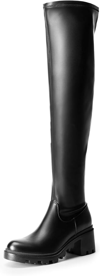 Amazon.com | DREAM PAIRS Women's Knee High Boots, Platform Over