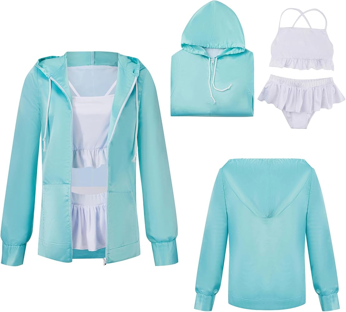 Amazon.co.jp: [AwwwCos] 小鳥遊ホシノ 水着 水着 水色 長袖 日焼け