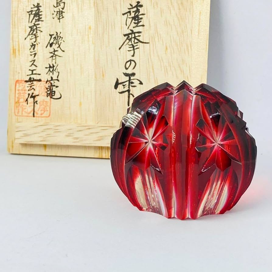 島津 薩摩切子 ペーパーウエイト