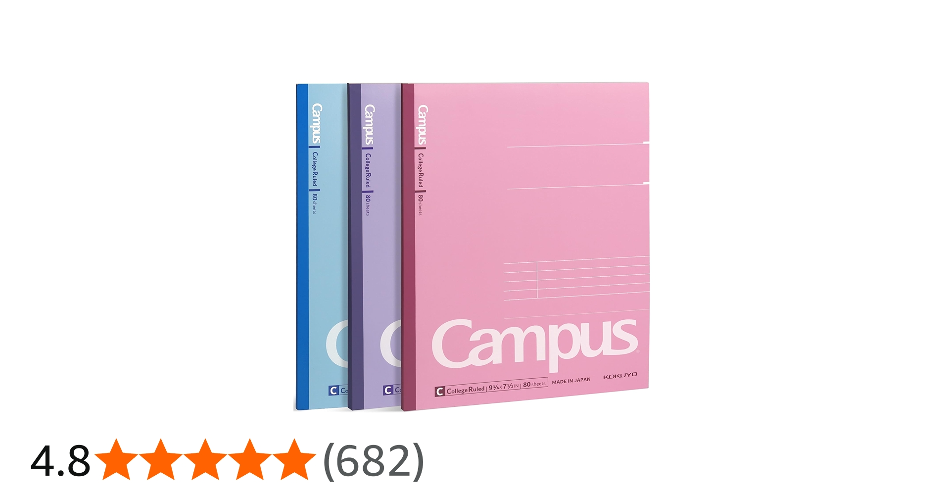Amazon | KOKUYO コンポジションノート 3パック キャンパス 9-3/4