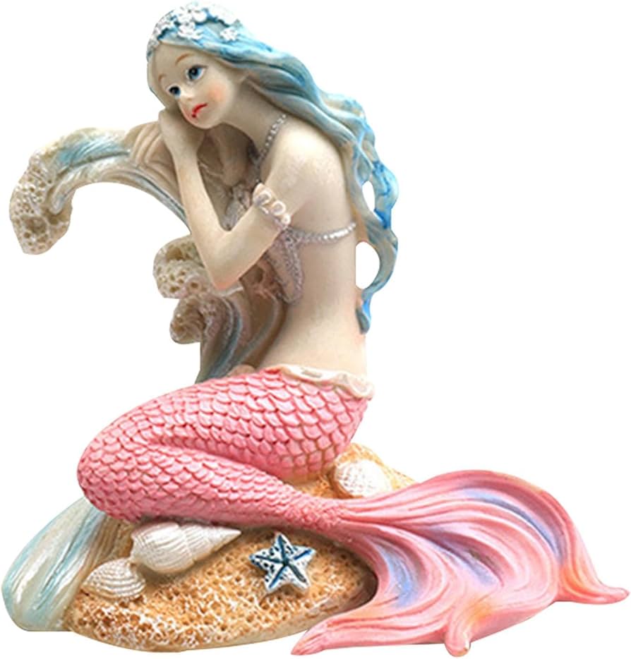 Amazon | アクアリウム オブジェ 人魚姫 水槽 オーナメント かわいい