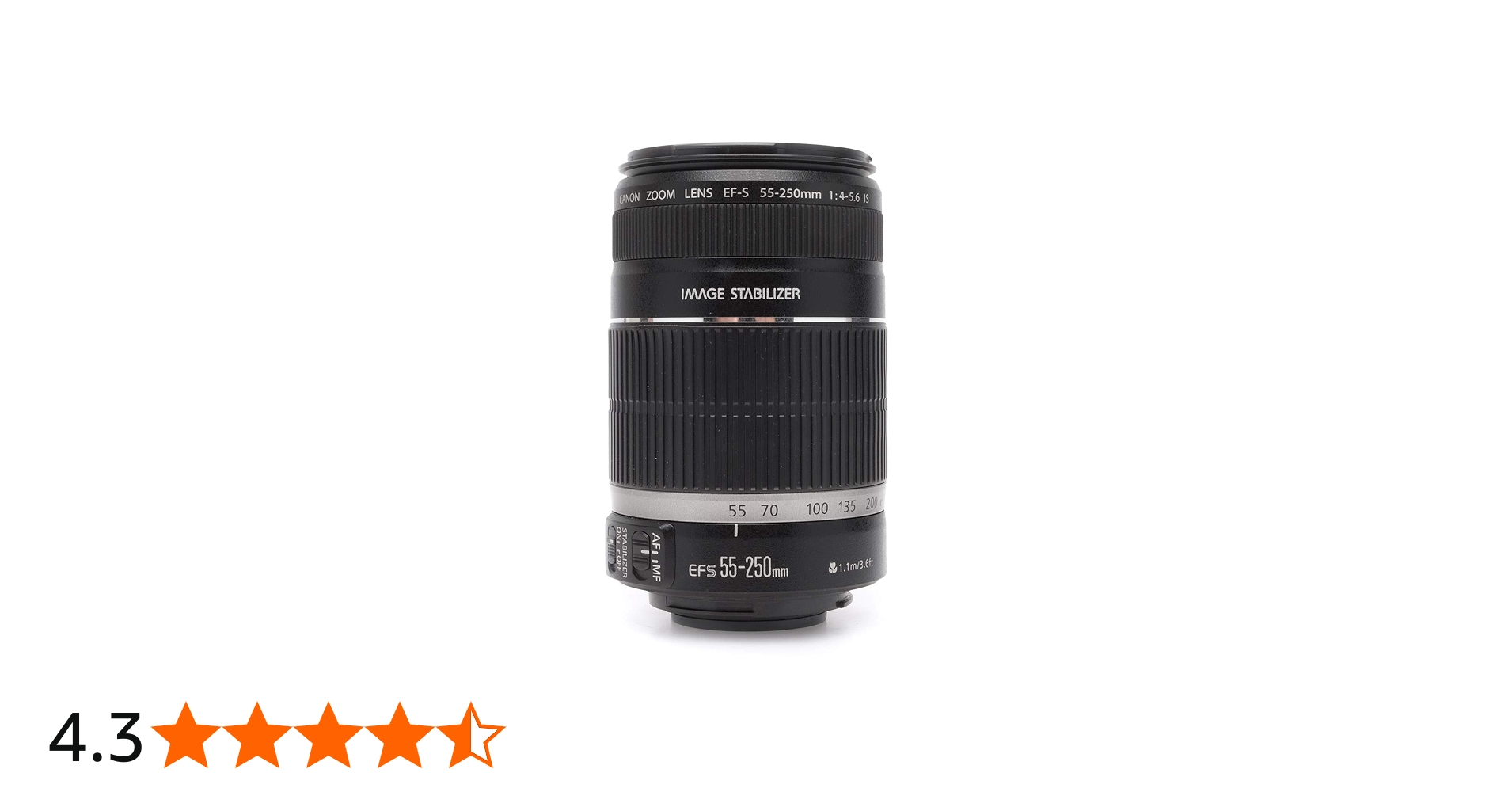 Canon EF-S 55-250mm f/4-5.6 is Image Stabilizer Lens for Canon