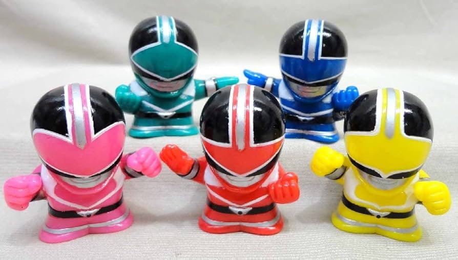 Amazon | 指人形 ソフビ 未来戦隊タイムレンジャー 5体セット 戦隊
