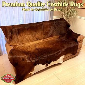 Amazon | 特大 コロンビア産 本革 天然皮革 カウラグ カウハイドラグ