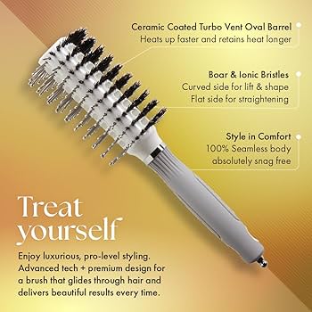 Amazon.com: Olivia Garden Turbo Vent Oval Twin & 100% Boar Hair