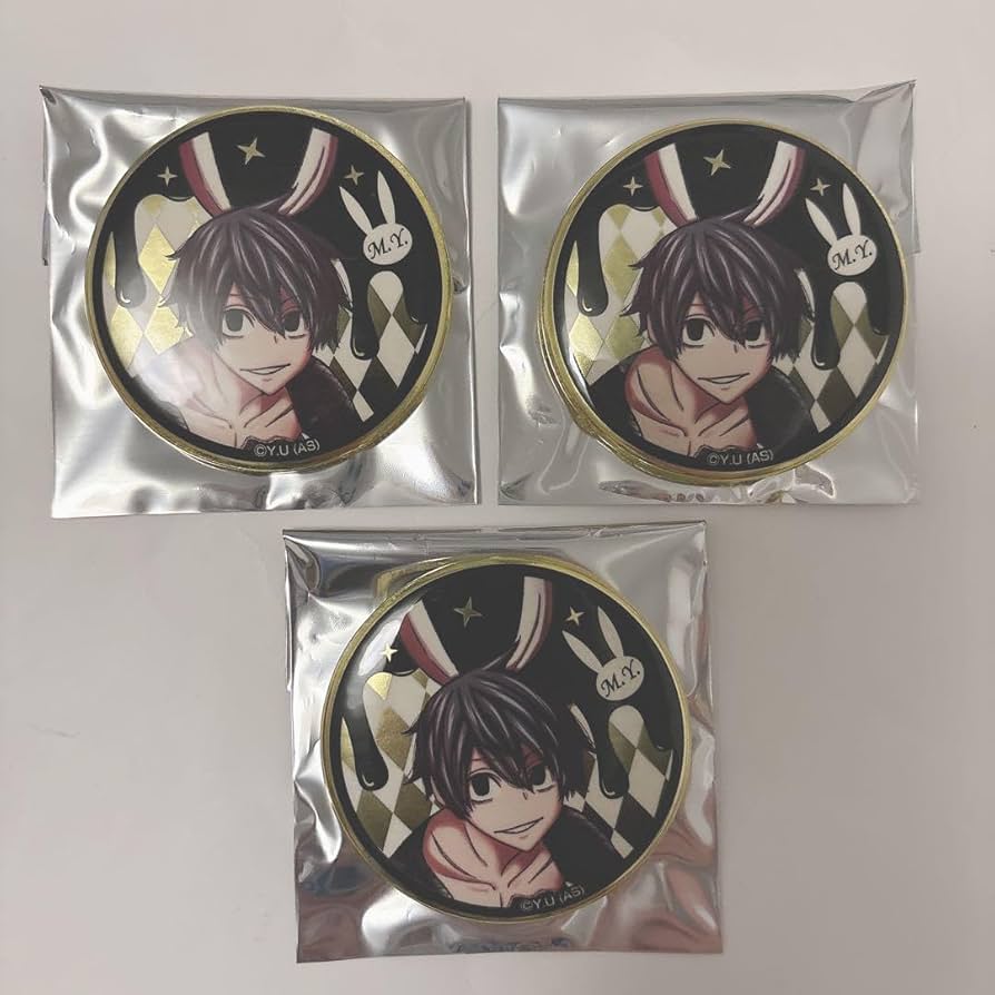 桃源暗鬼 缶バッジ バニー ハート缶バッジ 花魁坂 淀川 真澄 並木度 無