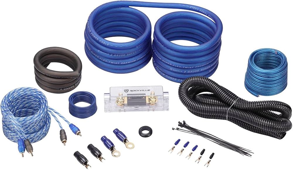 Amazon.com: Rockville RWK21 2 Gauge Amplifier Wiring Kit, 100