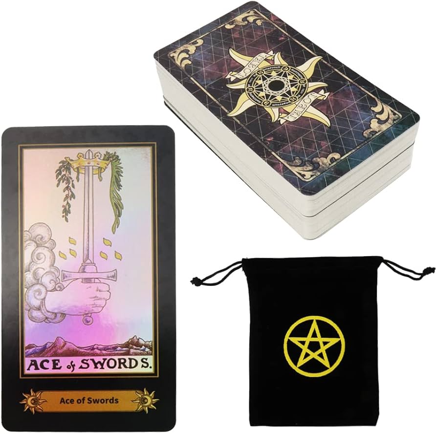 Amazon.co.jp: タロットデッキ 占いカード ホログラム仕様 キラキラ