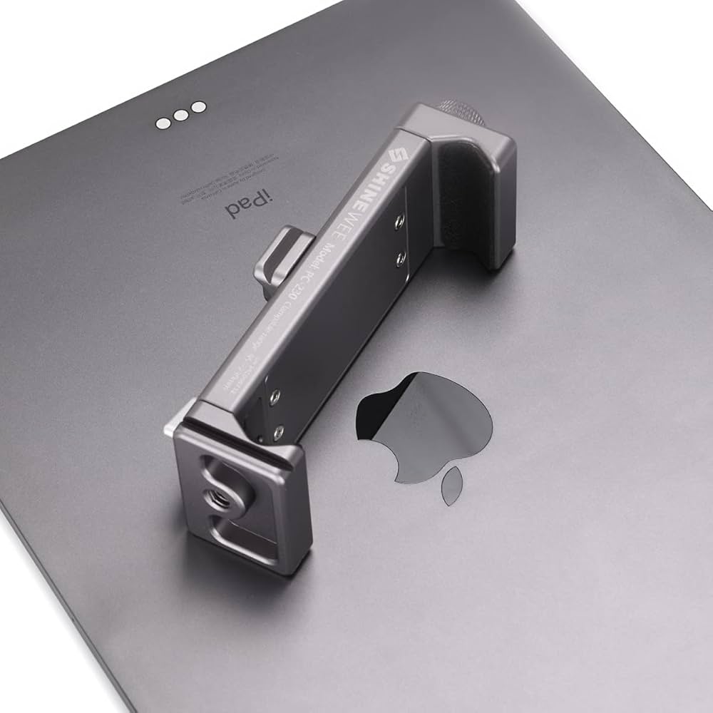 SHINEWEE Metal iPad Holder, Universal Tablet Clamp, Arca/RRS Rail