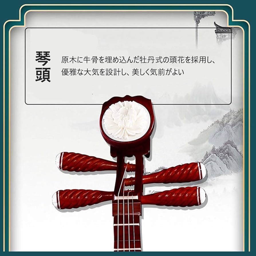 Amazon.co.jp: 琵琶 中国楽器 琵琶 (びわ) 普及品 中国琵琶演奏セット