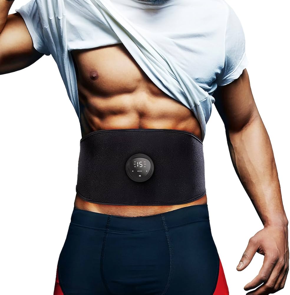 Amazon.co.jp: EMS 腹筋ベルト 15段階強度調節 液晶表示 腹筋マシーン