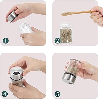 Amazon｜VKCHEF 調味料入れ 砂糖入れ スパイスボトル 塩 コショウ入れ
