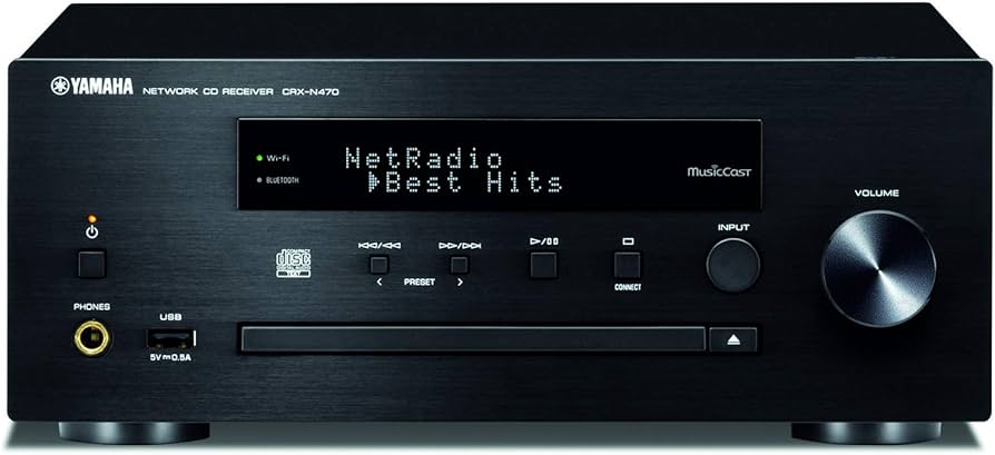 Yamaha CRX-N470 Network CD Receiver with Wi-Fi, MusicCast, AirPlay
