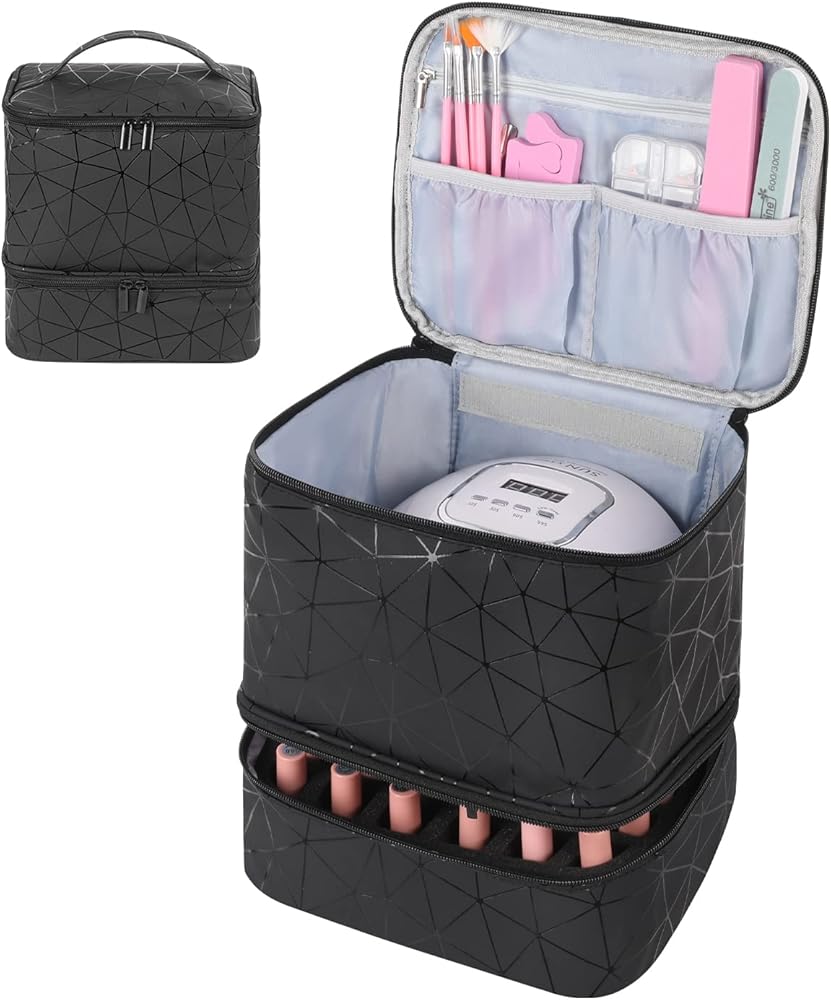 Amazon.co.jp: KGMCARE ポータブルネイルポリッシュ収納バッグ UV