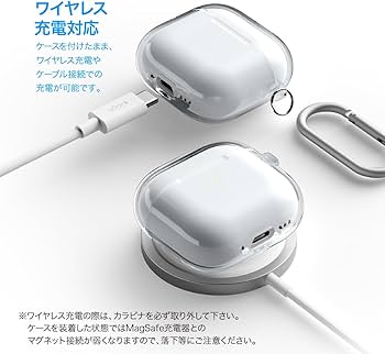 Amazon.co.jp: 【elago】 AirPods 4 対応 ケース 透明 クリア カバー