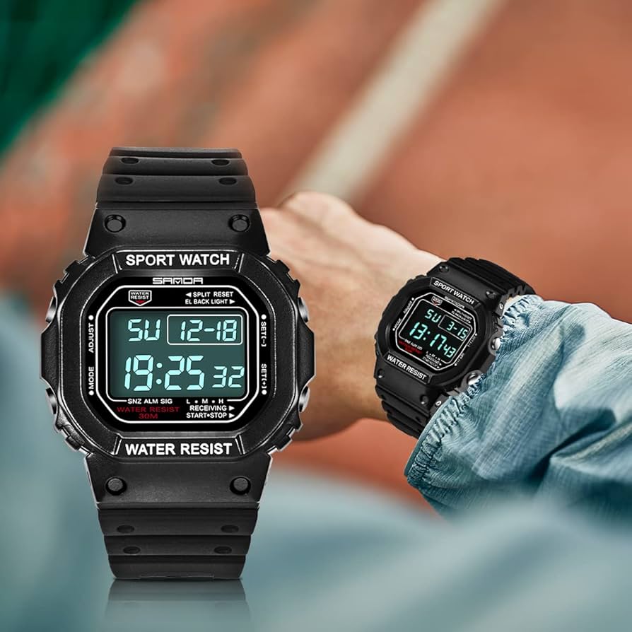 Amazon.co.jp: デジタル腕時計 メンズ スポーツウォッチ 多機能付け