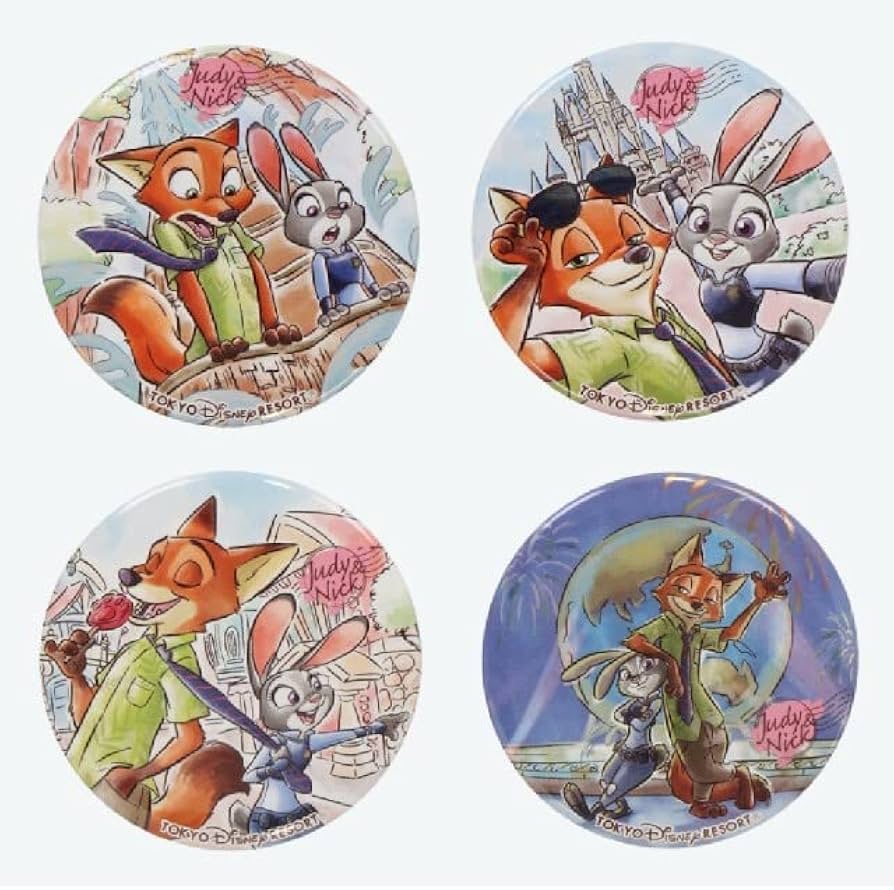 Amazon.co.jp: ズートピア缶バッジリゾートニックジュディ : おもちゃ