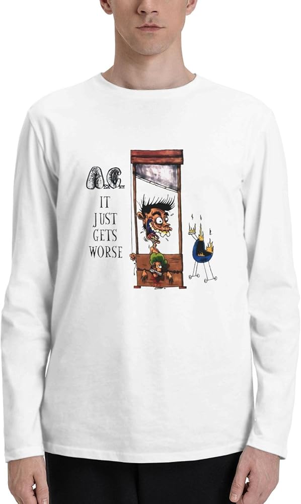 T-Shirt for Men Anal Cunt T-Shirts Long Sleeve Slim Street Tees