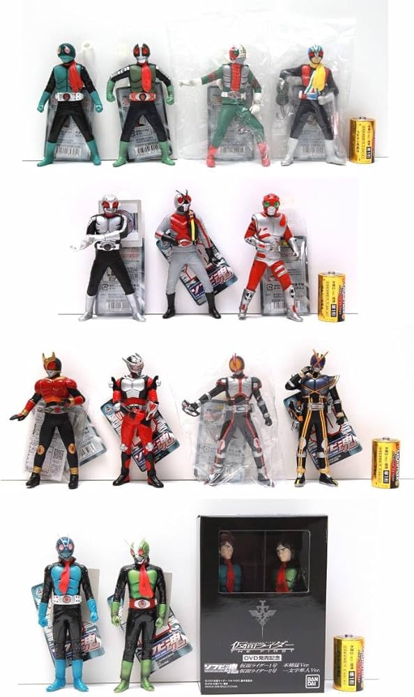 Amazon.co.jp: ソフビ魂 15体 旧1号 旧2号 V3 ライダーマン スーパー1