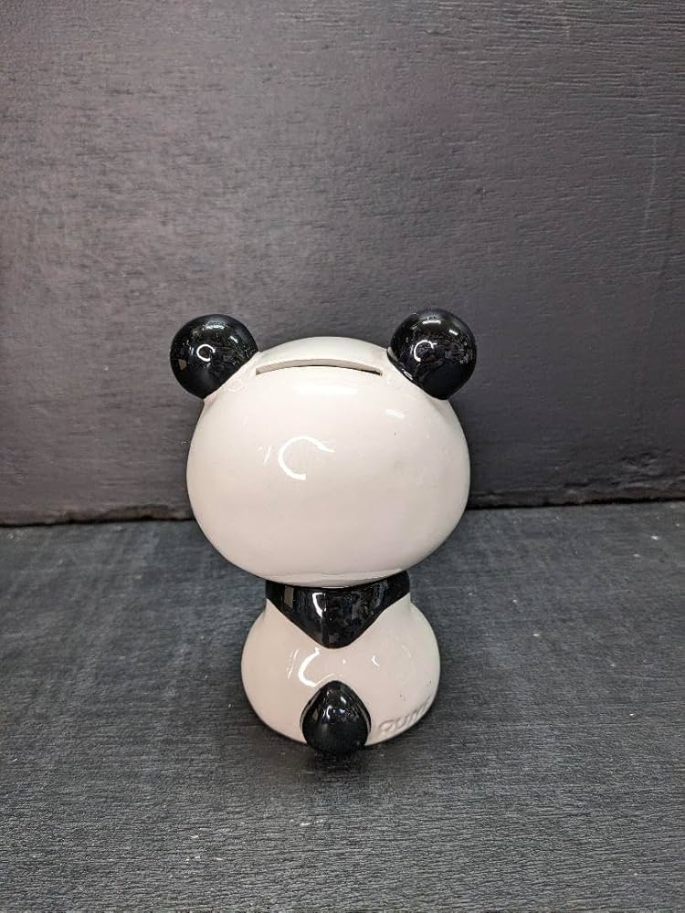 Amazon.co.jp: レア内藤ルネ RUNE パンダ 花貯金箱 レトロ 陶器な 当時