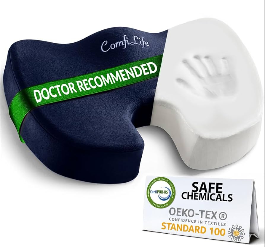 Amazon.com: ComfiLife Premium Seat Cushion – 100% Memory Foam