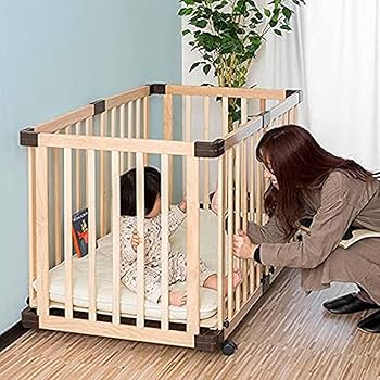 Amazon.co.jp: ベビーベッド キャスター ストッパー付 ハイタイプ 高さ