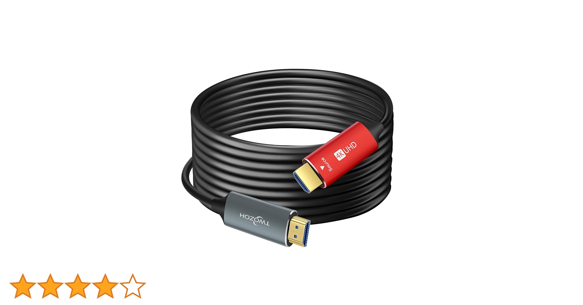 Amazon.co.jp: Twozoh HDMI Fiber Optic Cable 100M 4K Fiber HDMI