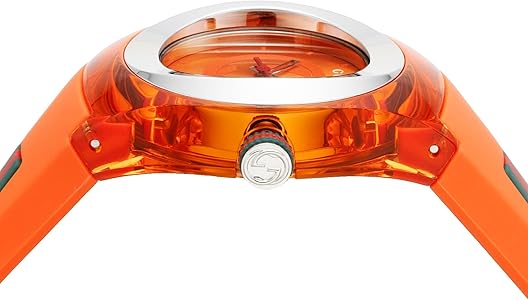 Amazon.com: Gucci YA137311 Gucci Sink Watch Orange Dial, Dial