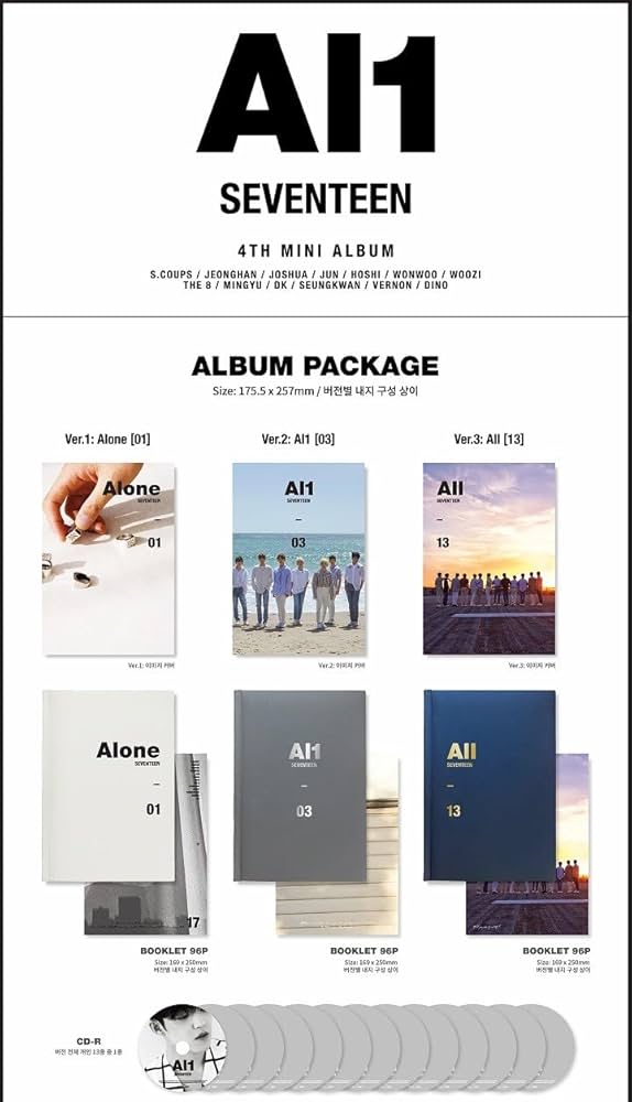 Amazon.com: [Reissue] Seventeen - 4th Mini Album Al1 (Alone ver