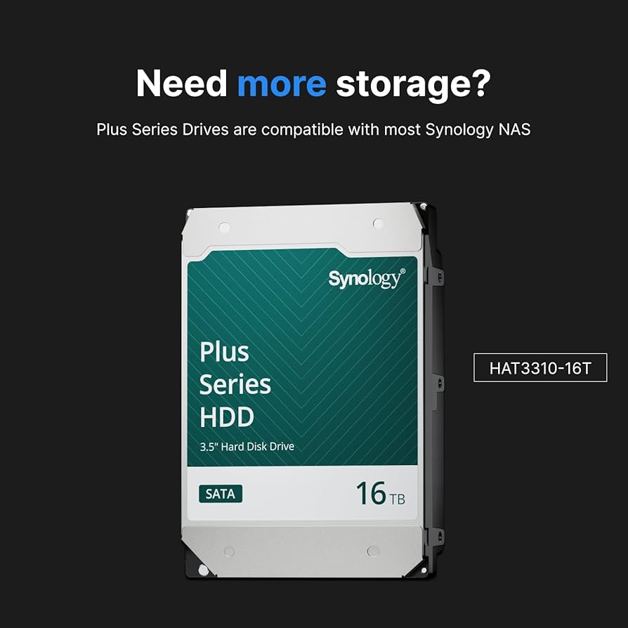 Synology HAT3310 16TB Plus Series SATA HDD 3.5