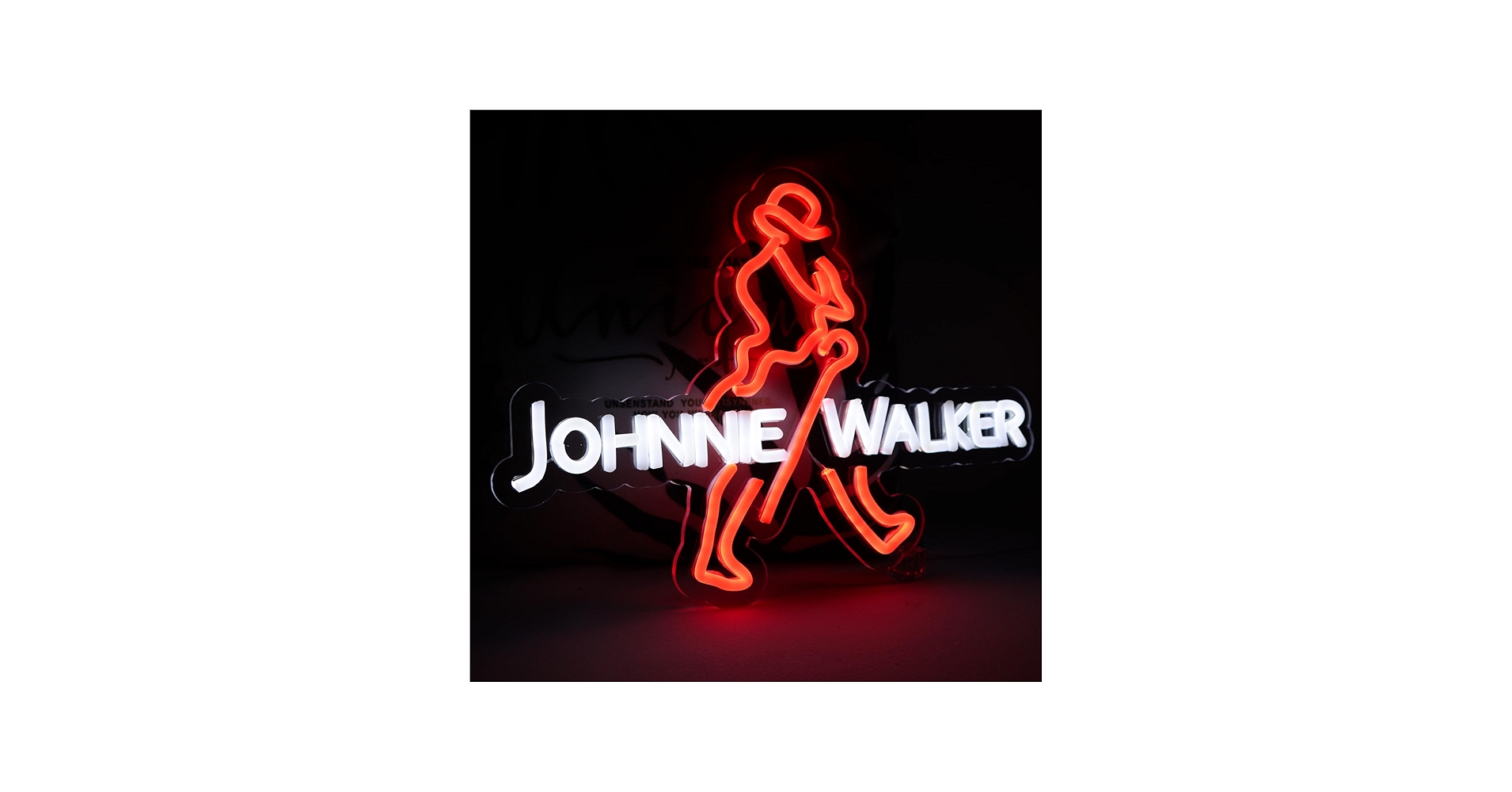 WonderfulLife Scotch Whisky Neon Sign for Johnnie Walker in Bar