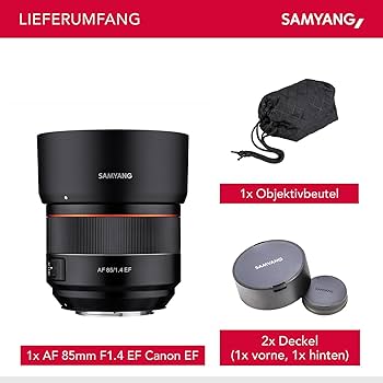 Amazon | SAMYANG 単焦点望遠レンズ AF 85mm F1.4 EF キヤノンEF用