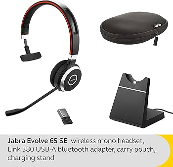 Amazon.com: Jabra Evolve 65 SE Mono Wireless Headset - Bluetooth
