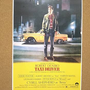 Amazon.co.jp: 【フレーム付-黒-】 映画ポスター タクシードライバー