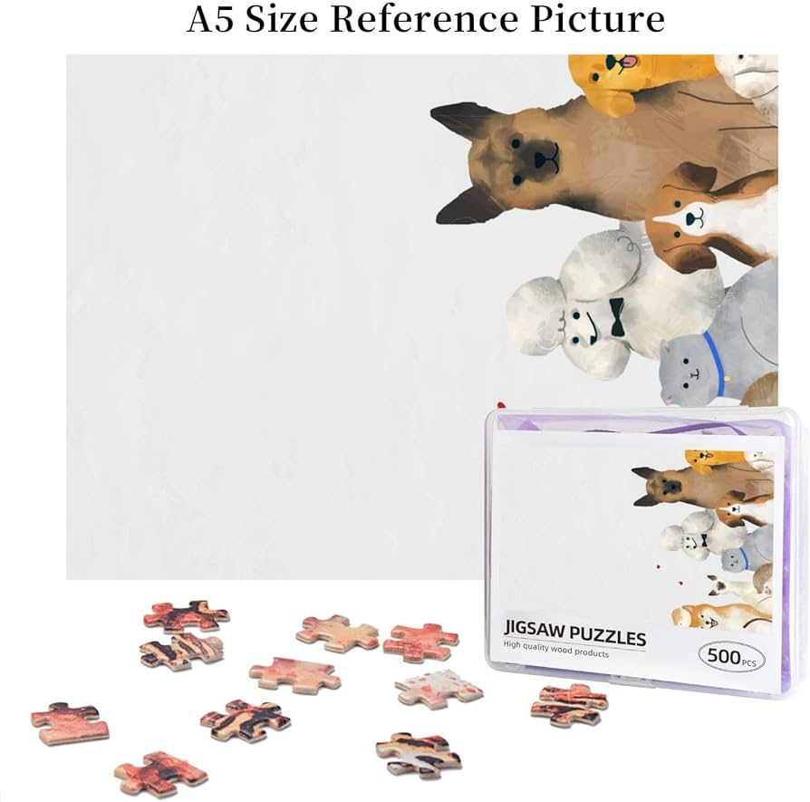 Amazon.co.jp: 500ピース ジグソーパズル 犬柄 柴犬 大人用 木製ピース