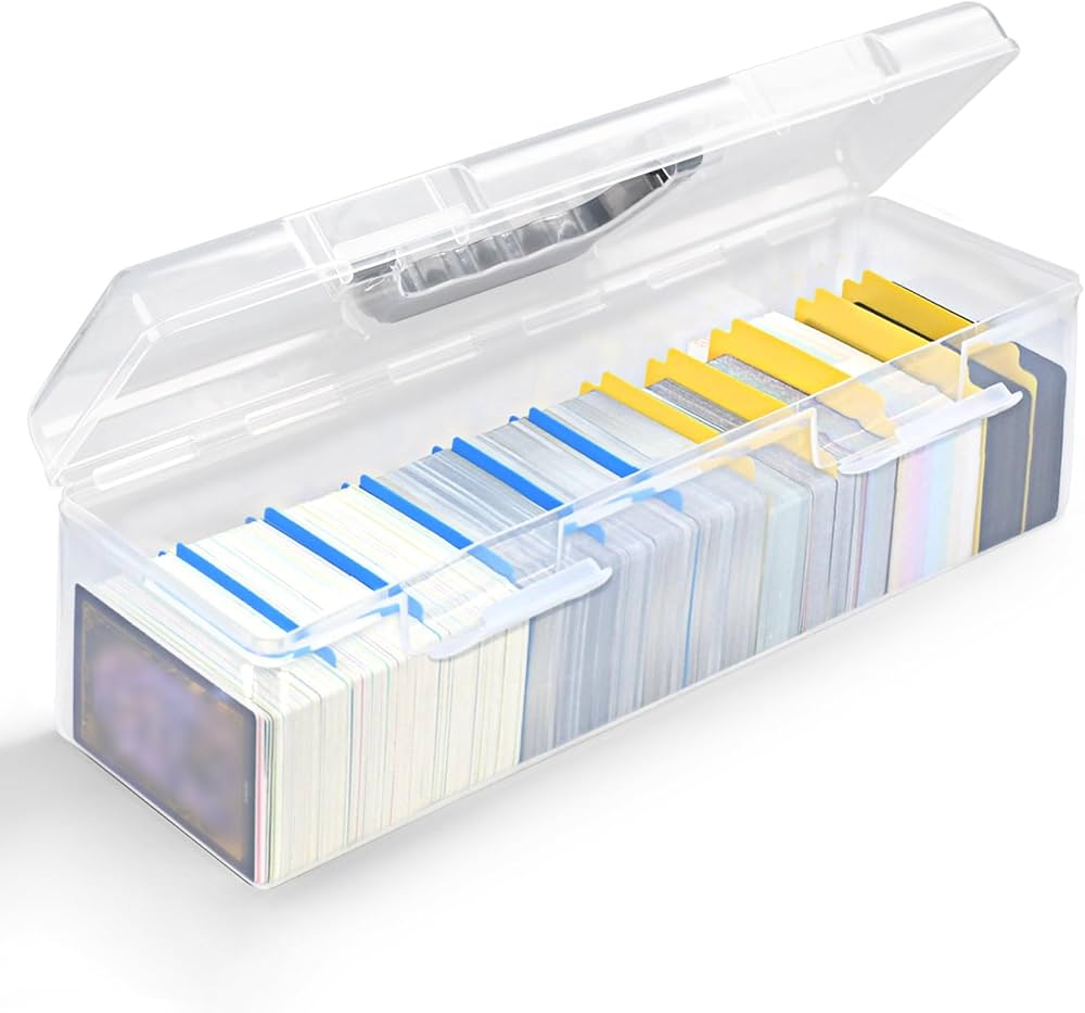 Amazon.co.jp: HeGeed ロングカードボックス 大容量 10枚仕切り板付き